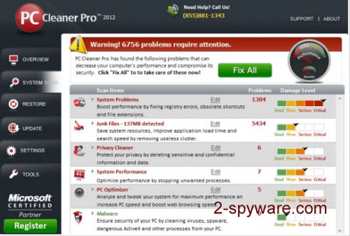 PC Cleaner Pro 2012 snapshot