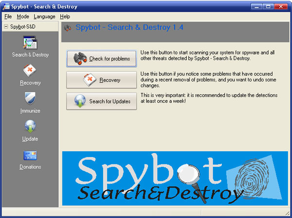 جيبرس جاكوم بجميع برامج الحماية spybot-search-and-de