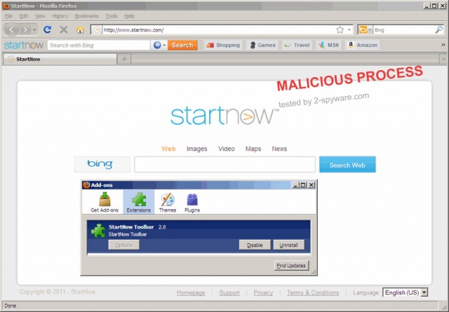 Remove StartNow Toolbar, removal instructions