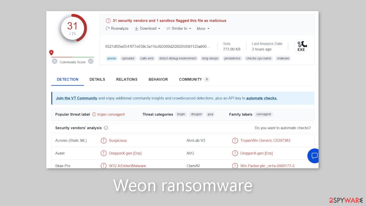 Remove Weon Ransomware Virus Recovery Instructions Included