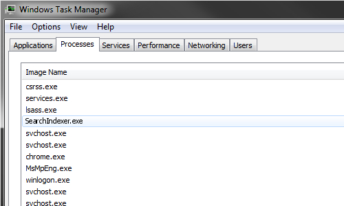 Searchindexer exe что это за процесс windows 7