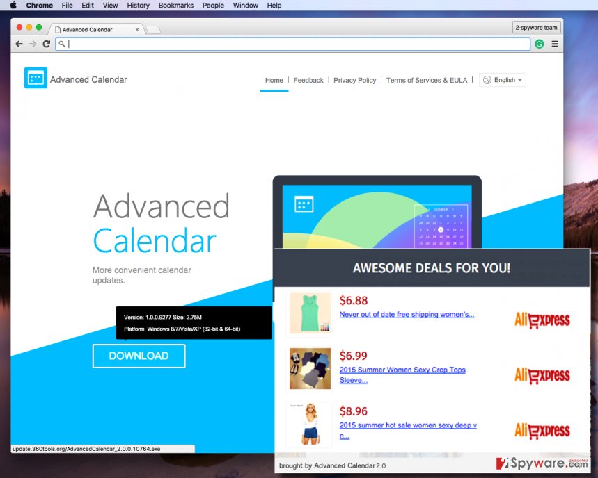 Remove Advanced Calendar 2.0 ads (Virus Removal Instructions)