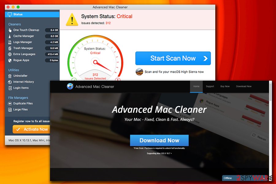 remove advanced mac cleaner from macbook pro