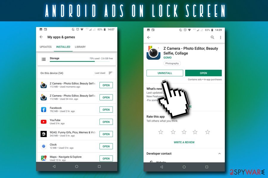 ads on lock screen termination guide