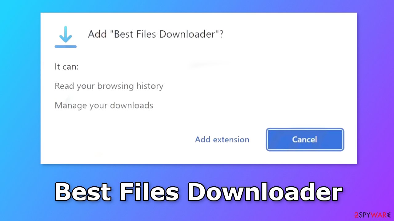 Remove Best Files Downloader adware (spam) - Free Guide