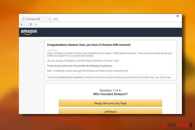 fake amazon gift card popup iphone