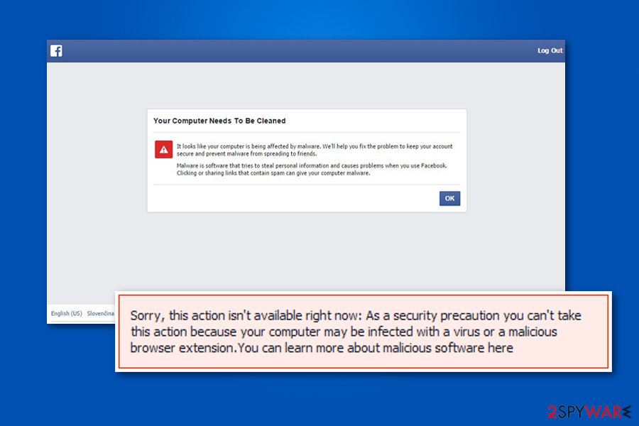 Remove Facebook Malware warning (Virus Removal Guide) - Free Instructions