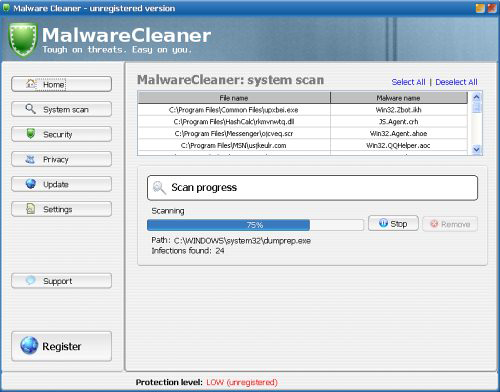 quick cleaner malware
