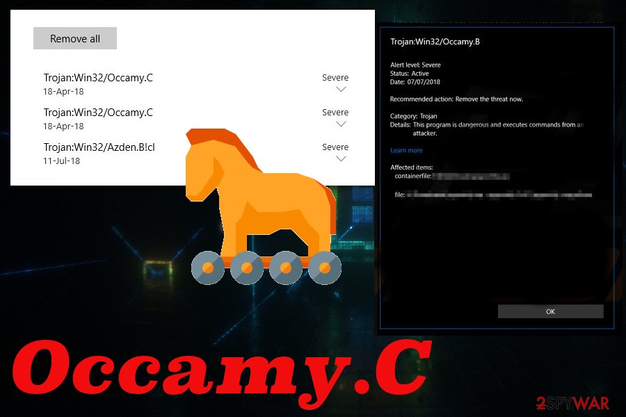 Trojan win32 occamy c как удалить windows 10