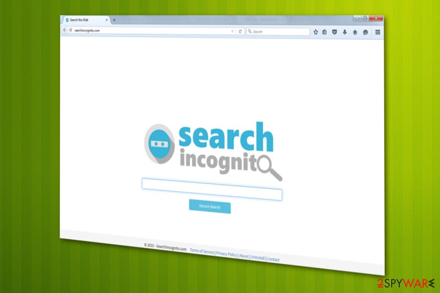 get rid of search incognito