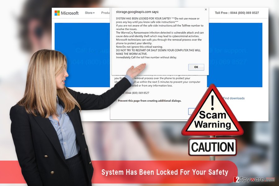 Remove “System Has Been Locked For Your Safety” Tech support scam virus ...