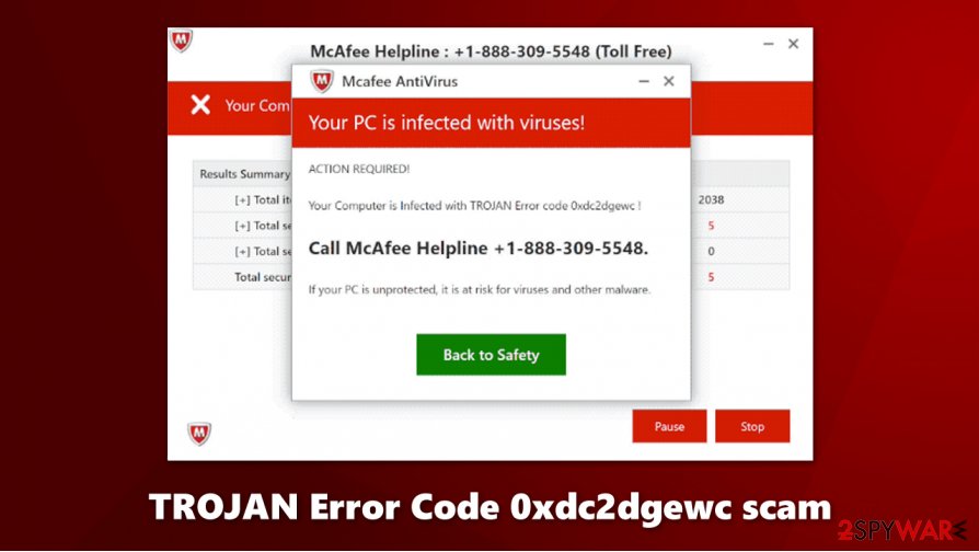 Remove Trojan Error Code 0xdc2dgewc Scam Free Instructions Removal Guide