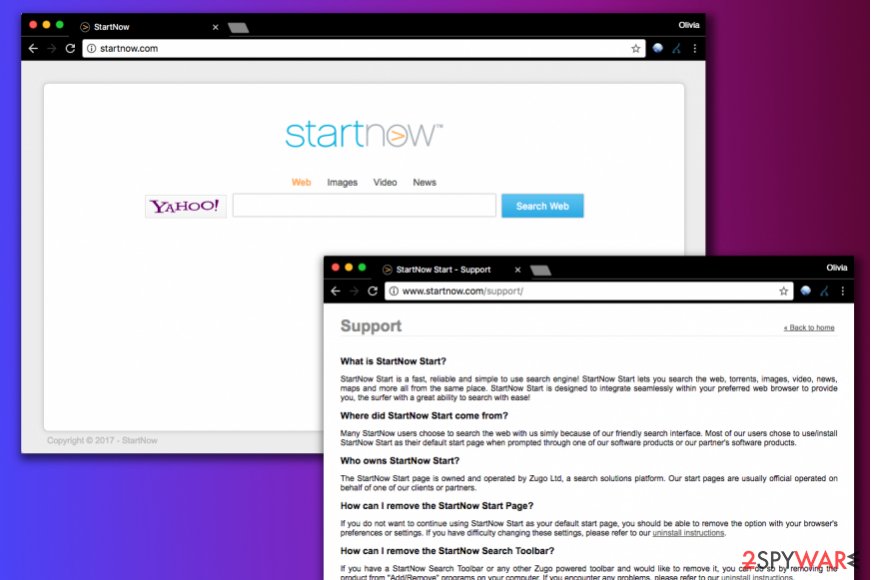 Remove Yahoo Startnow Virus (virus) - 2021 update