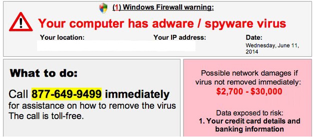 Remove Your computer has adware / spyware virus